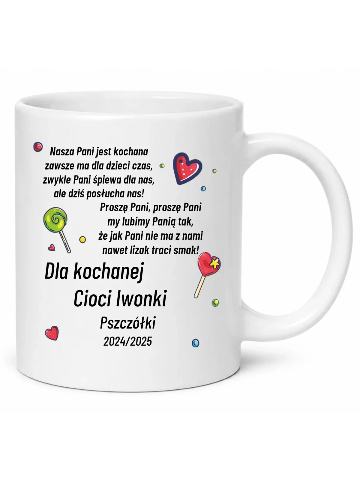 Kubek z wierszykiem dla przedszkolanki na prezent Zakończenie Przedszkola N16