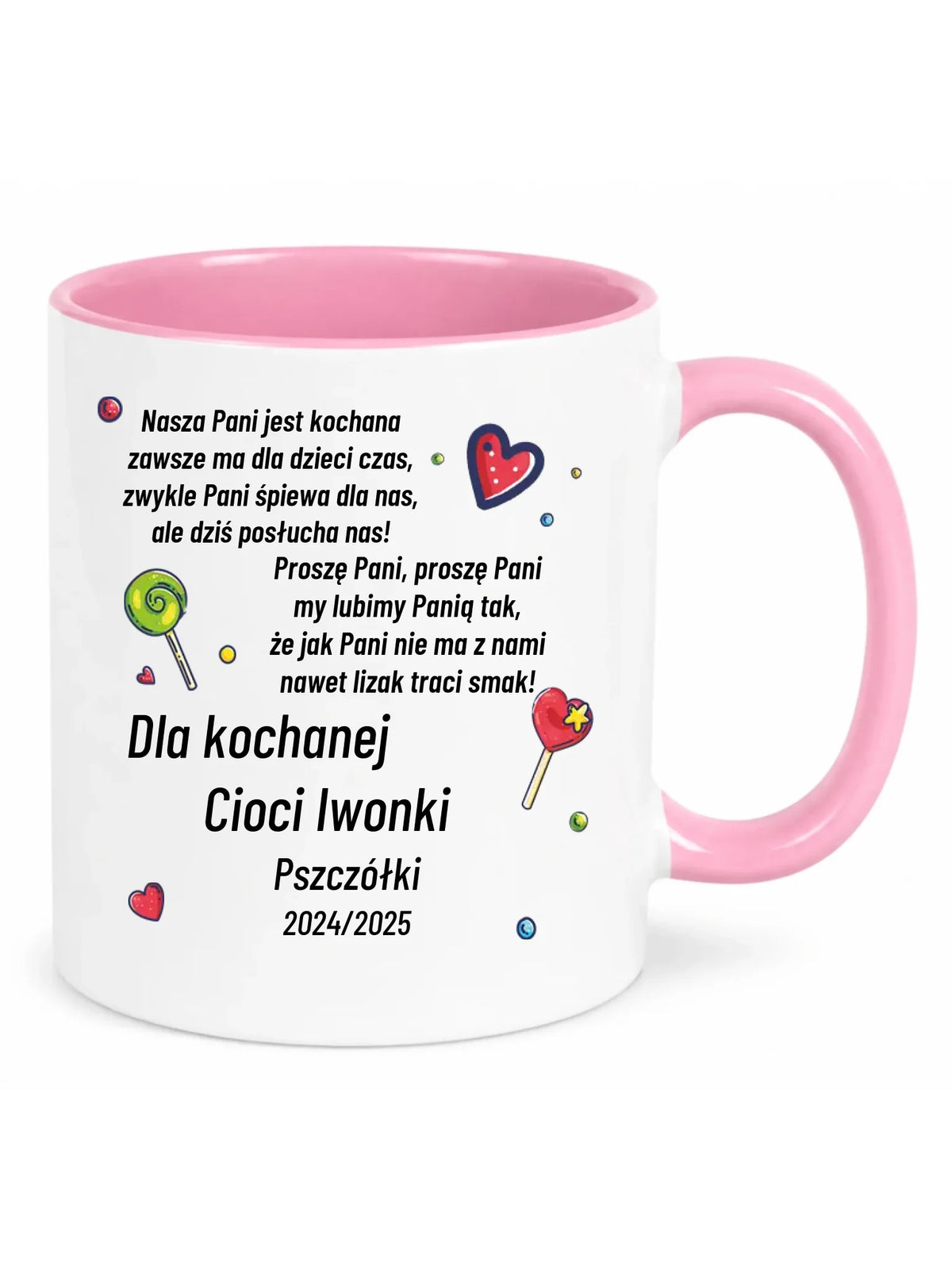 Kubek z wierszykiem dla przedszkolanki na prezent Zakończenie Przedszkola N16