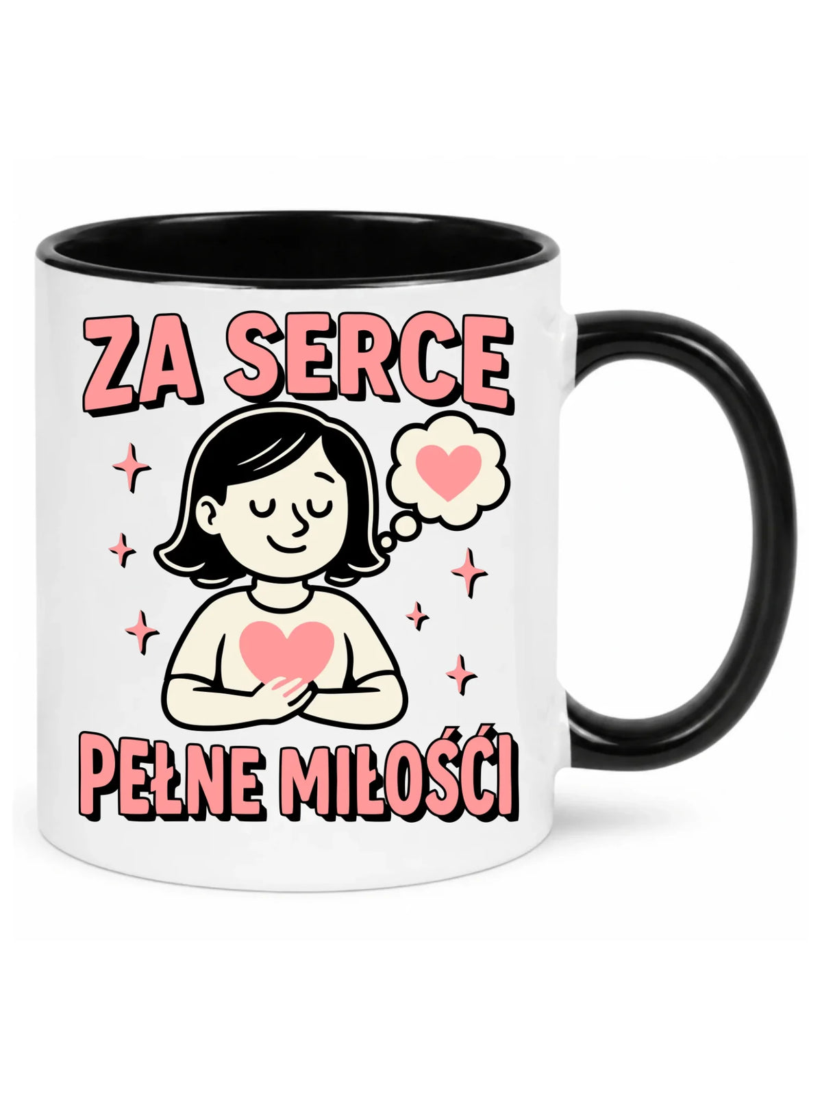 Za serce pełne miłości | Kubek dla nauczycielki na prezent N17