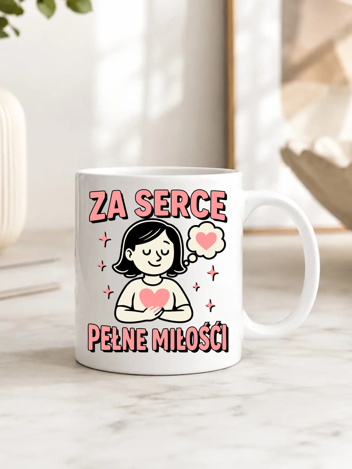 Za serce pełne miłości | Kubek dla nauczycielki na prezent N17