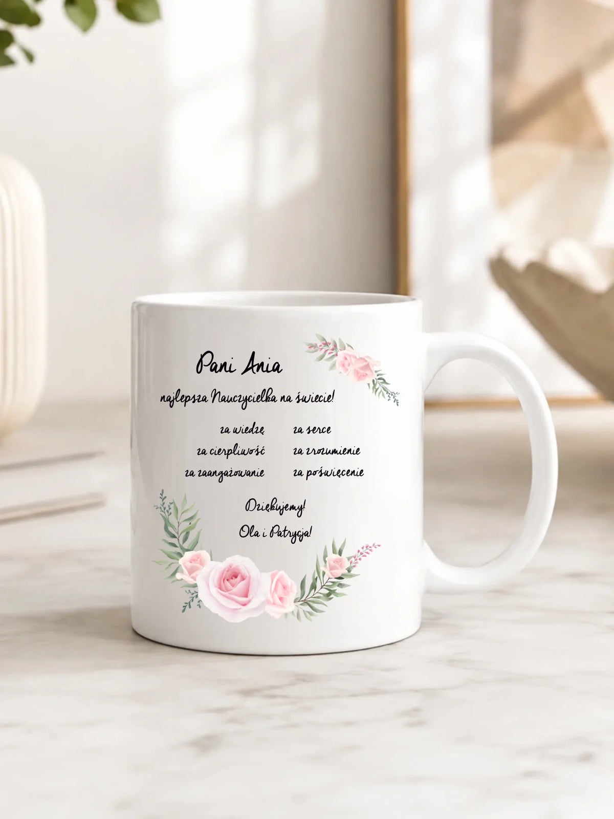 Kubek dla nauczycielki - Podziękowanie - personalizowany