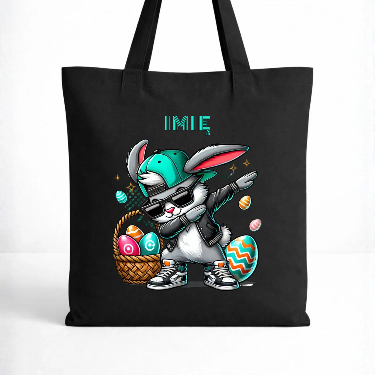 Torba na Wielkanoc - Zajączek Dab dance - personalizowana WN09
