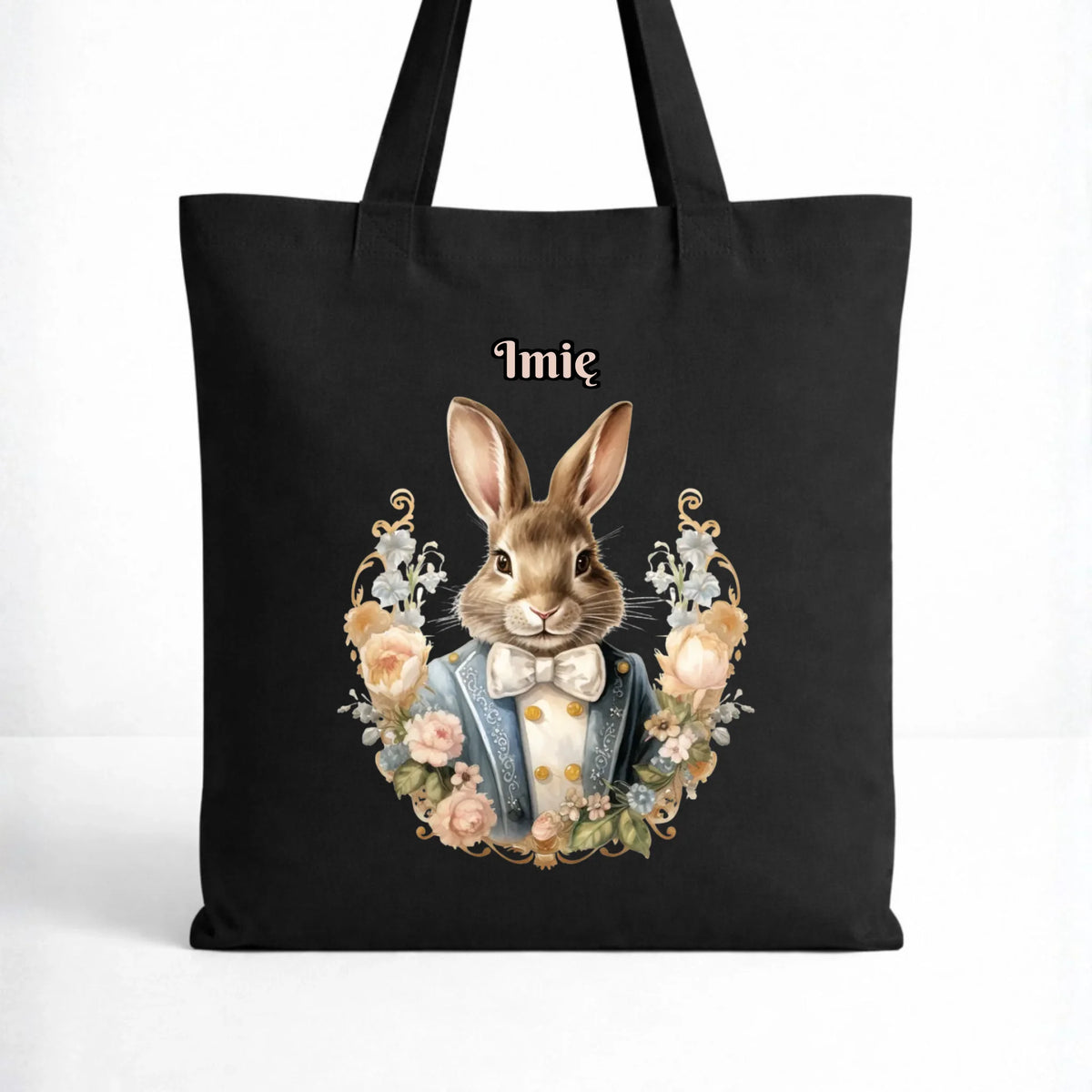 Torba na Wielkanoc - Elegancki Pan Zając - personalizowana WN06