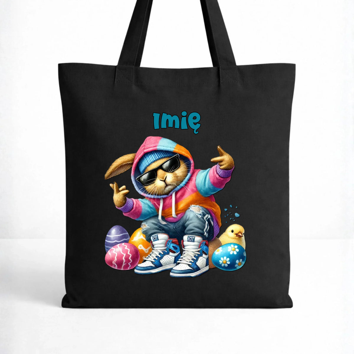 Torba na Wielkanoc - Sigma Zając w pisankach - Prezent personalizowany WN04