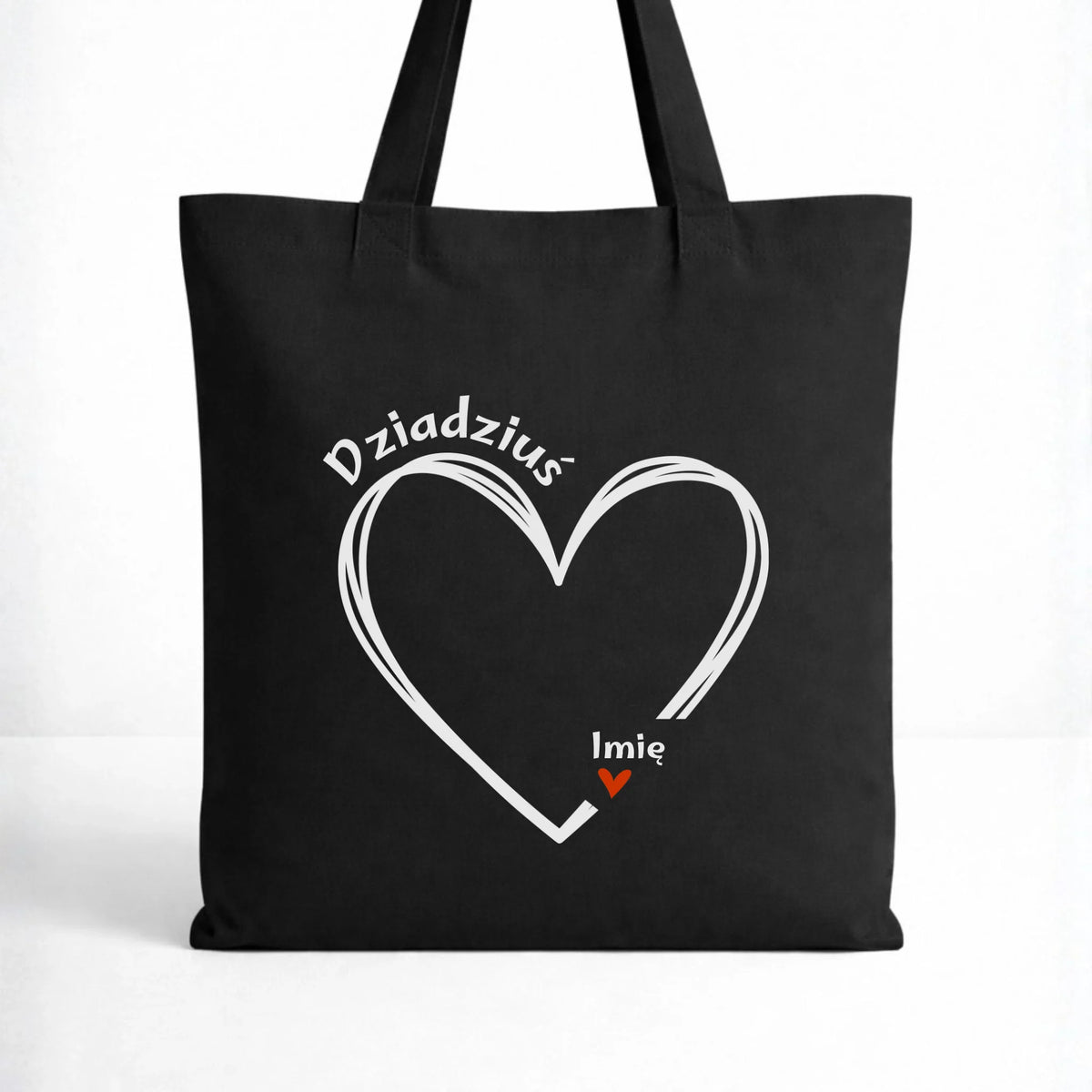 Torba dla dziadka - Serce z imionami wnuków 1-7 - personalizowana D26