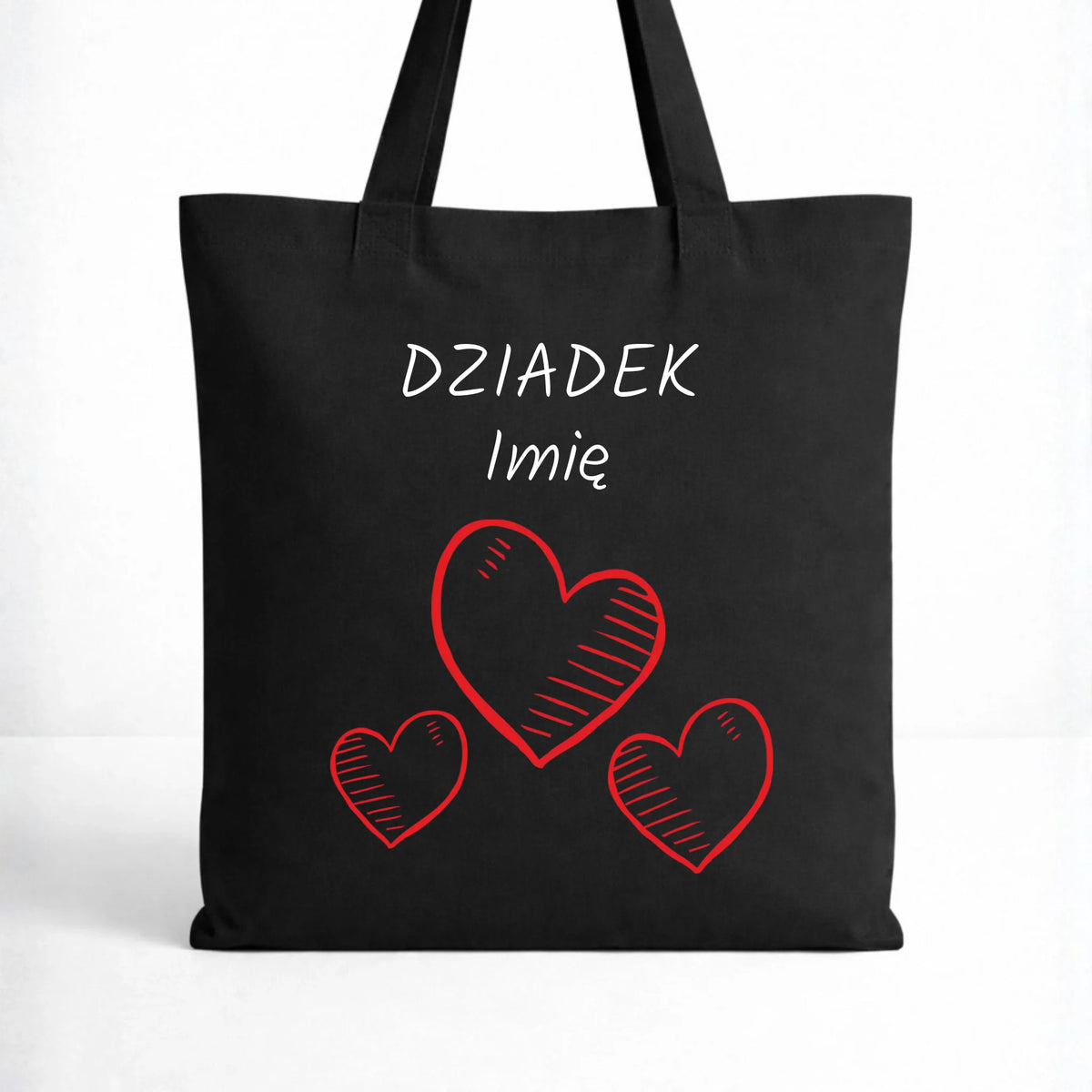 Torba dla dziadka - Serca - personalizowana D01