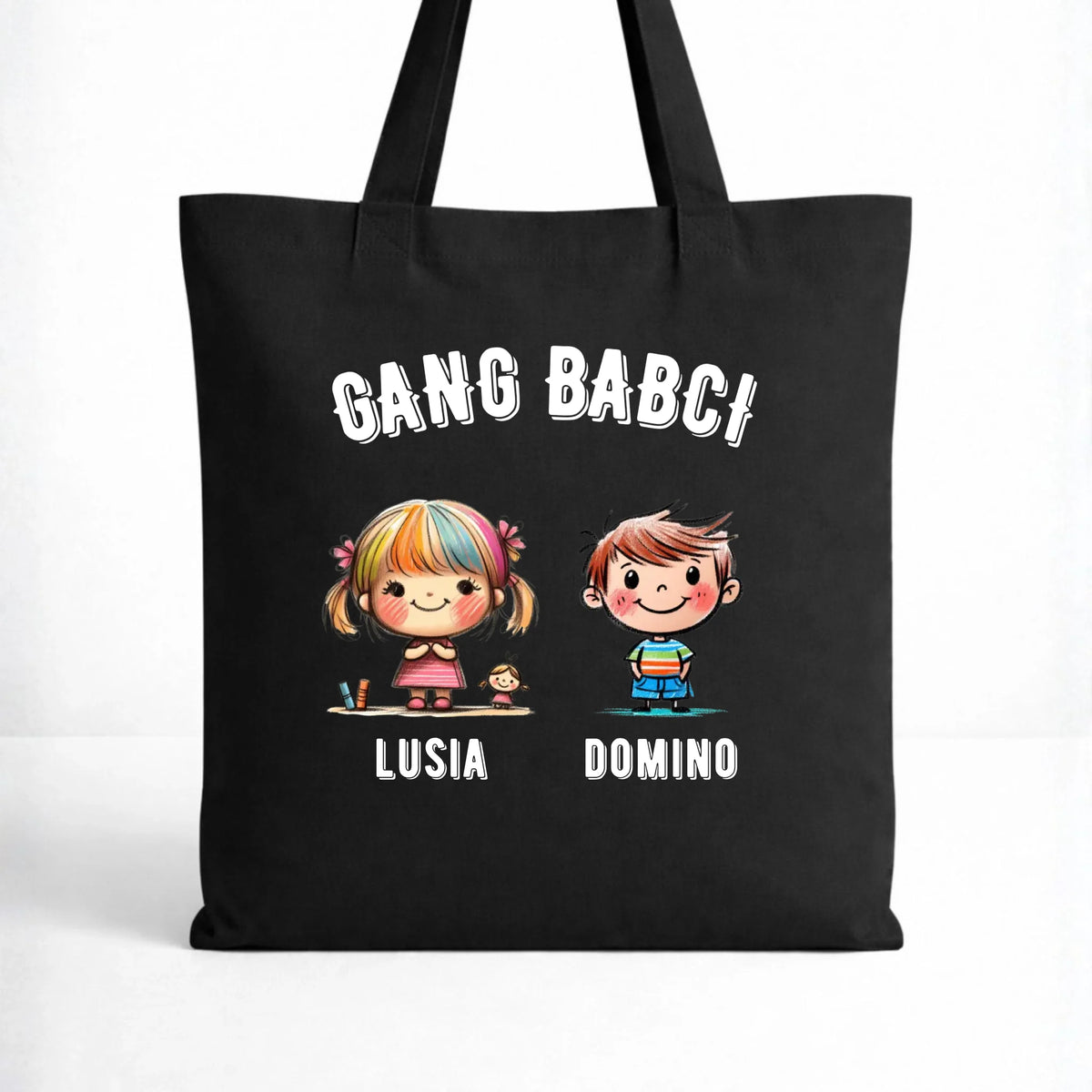 Torba dla babci - Gang Babci imiona wnuków 2-6 - personalizowana B18