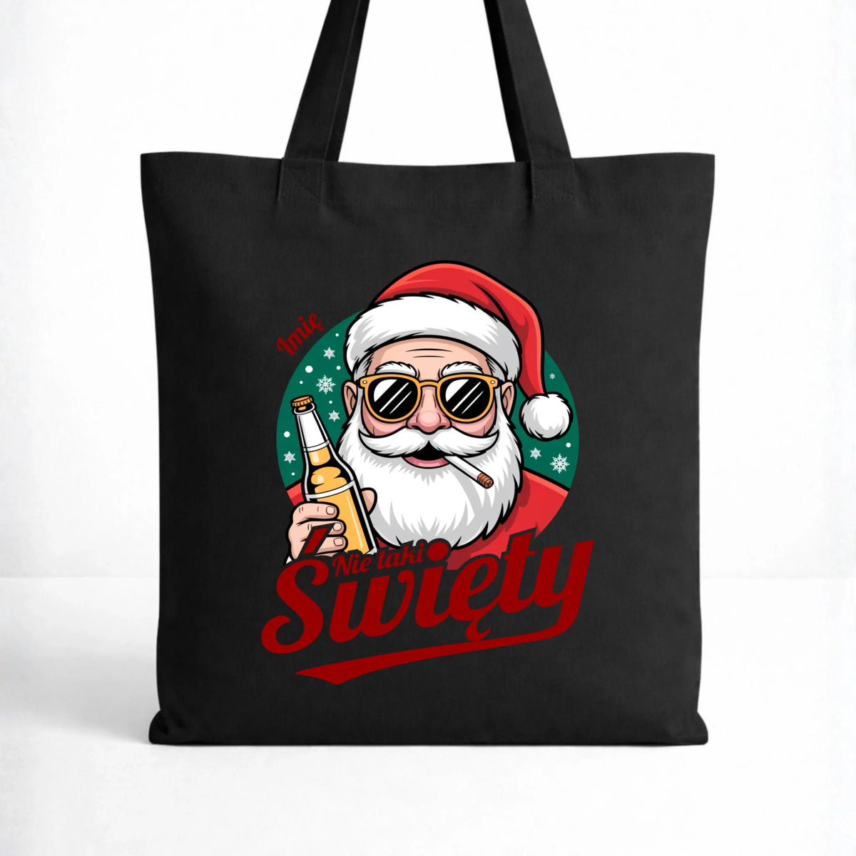 Torba świąteczna - Mikołaj nie taki święty - personalizowana BN80