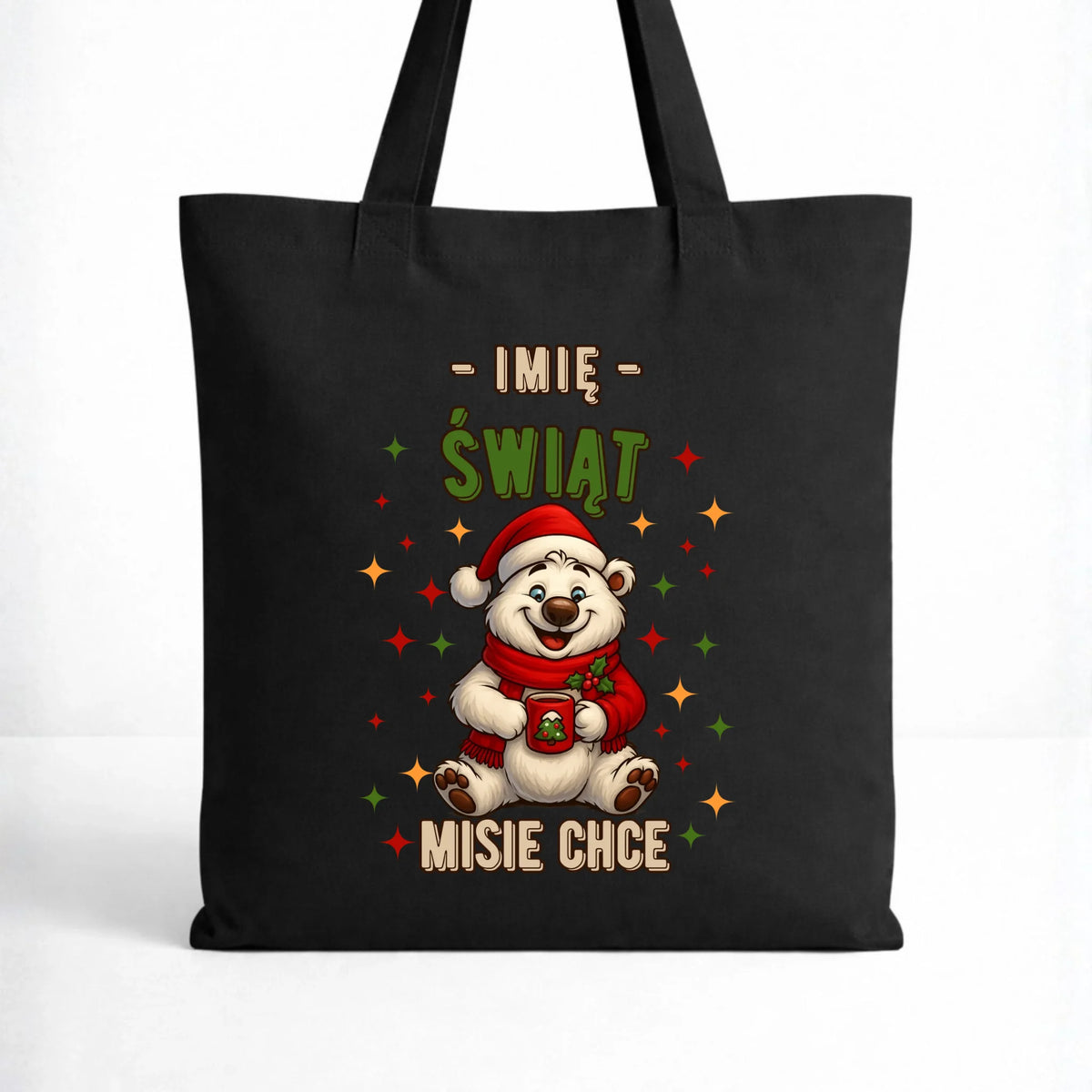 Torba świąteczna - Misiek Świąt misie chce - personalizowana BN86