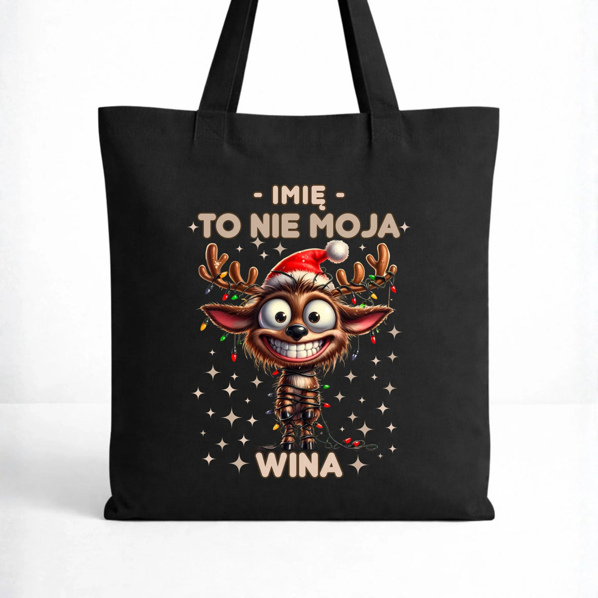 Torba świąteczna - Renifer To nie moja wina - personalizowana BN93