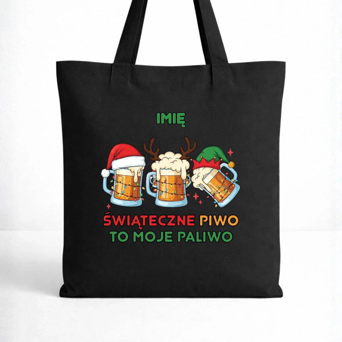 Torba świąteczna - Świąteczne piwo to moje paliwo - personalizowana BN119