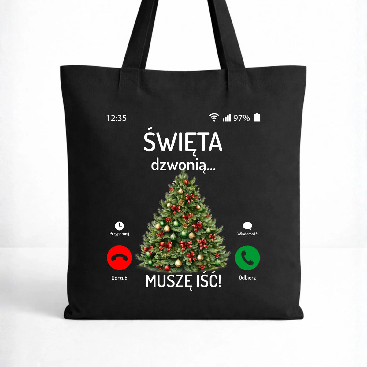 Torba świąteczna - Choinka Święta dzwonią muszę iść BN124