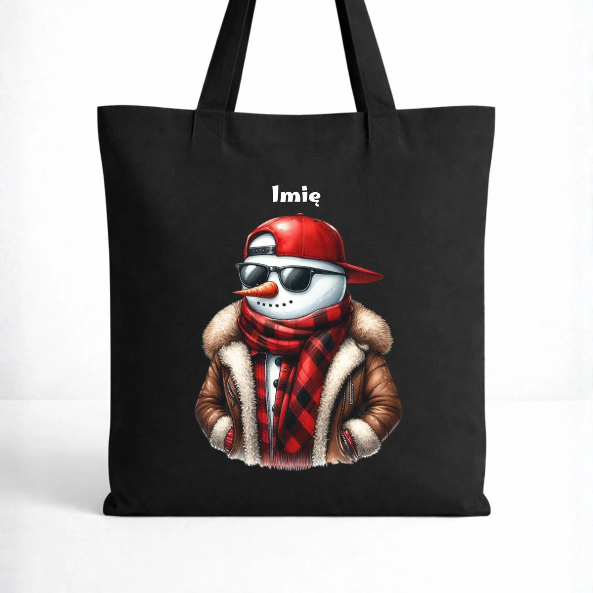 Torba świąteczna - Stylowy bałwan - personalizowana BN129