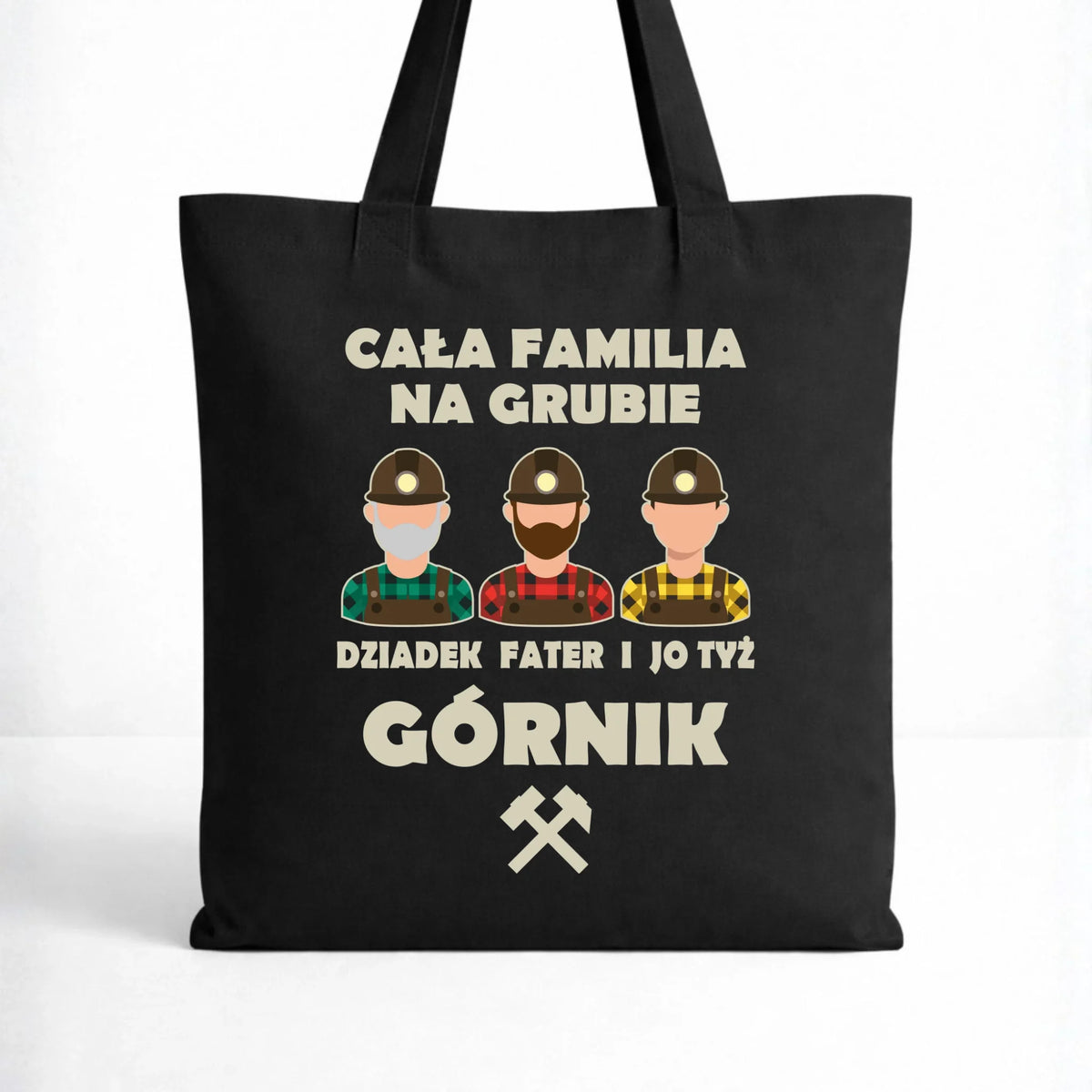 Torba - prezent dla górnika - Cała familia na grubie dziadek fater i jo tyż górnik G10