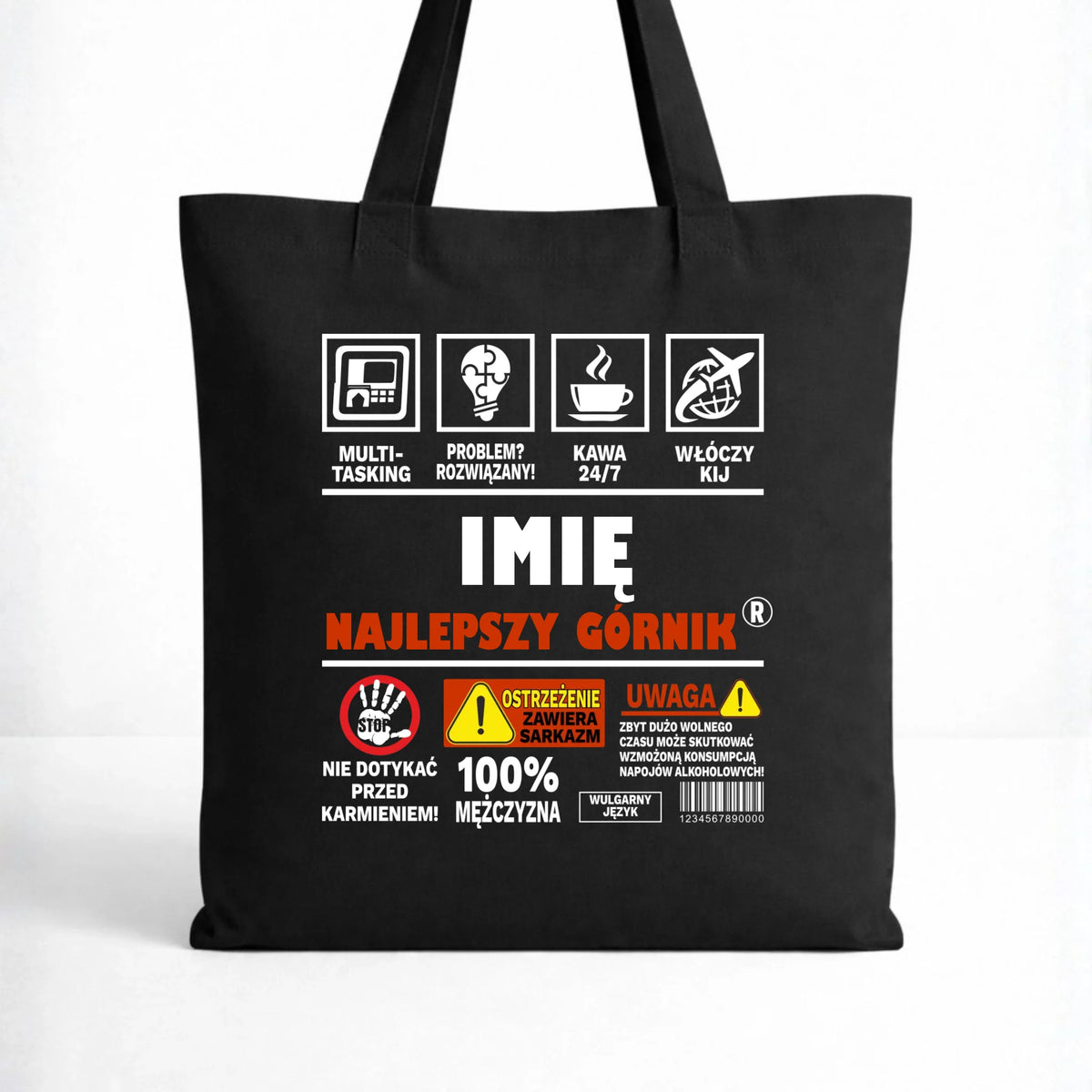 Torba - prezent dla górnika - Najlepszy górnik 24/7 - personalizowana G11