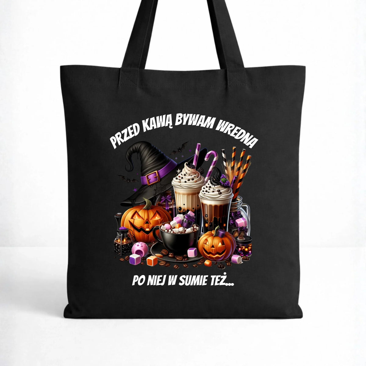 Torba Halloween – Przed kawą bywam wredna, po niej w sumie też HL30