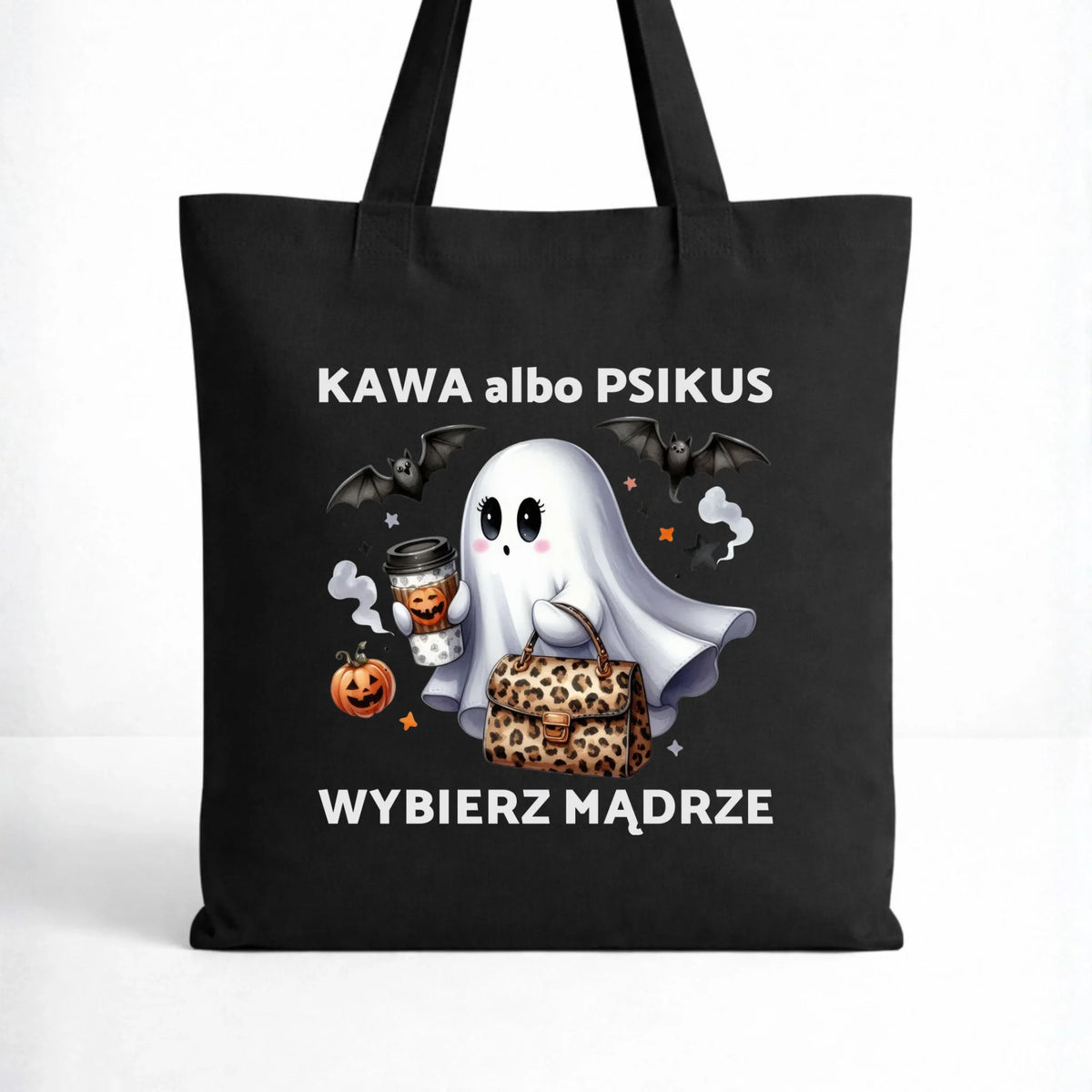 Torba halloweenowa - Duch - Kawa albo psikus HL07