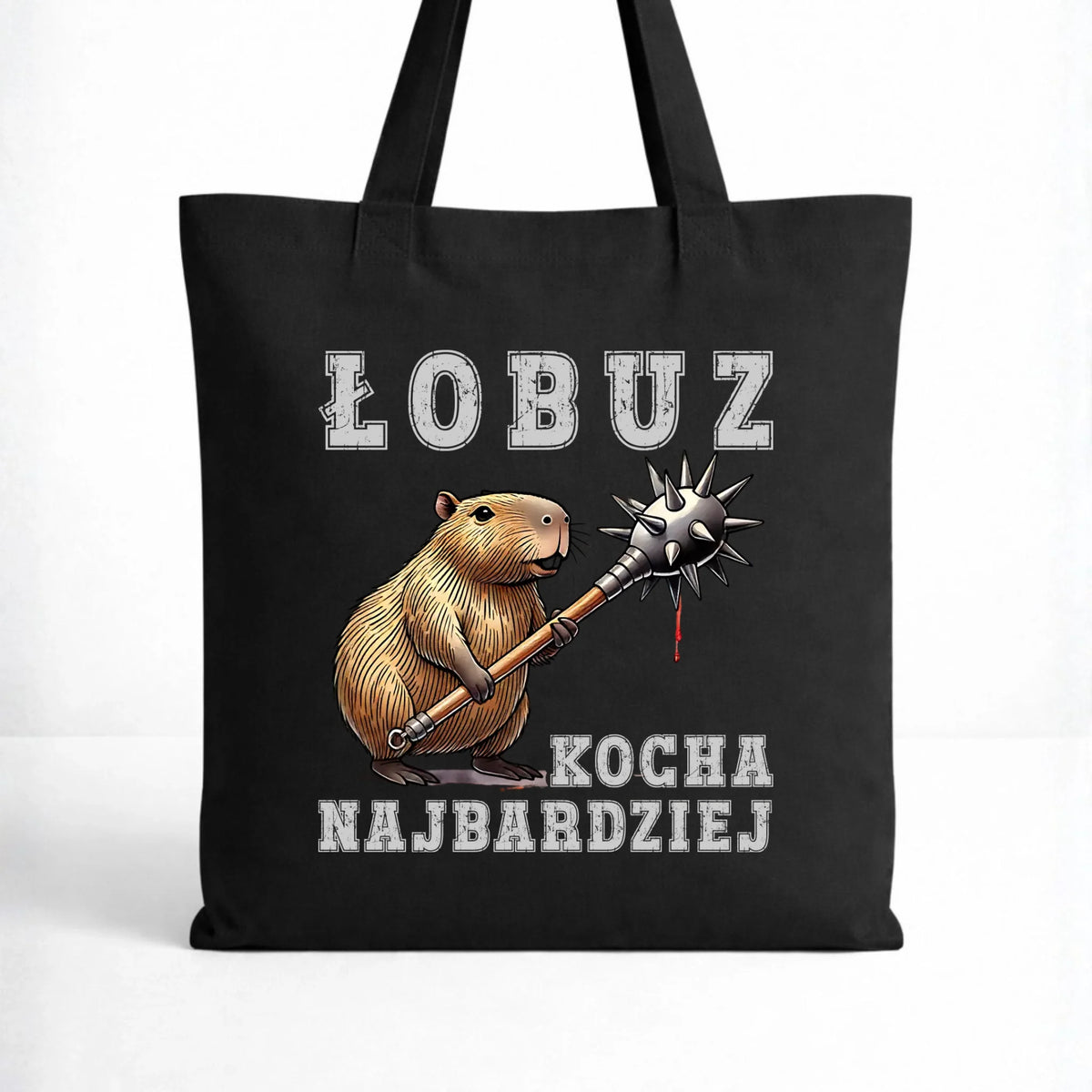 Torba - prezent dla chłopaka - Łobuz kapibara z maczugą DCH17
