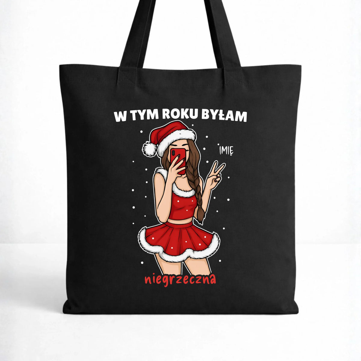 Torba świąteczna - W tym toku byłam niegrzeczna - personalizowana BN21