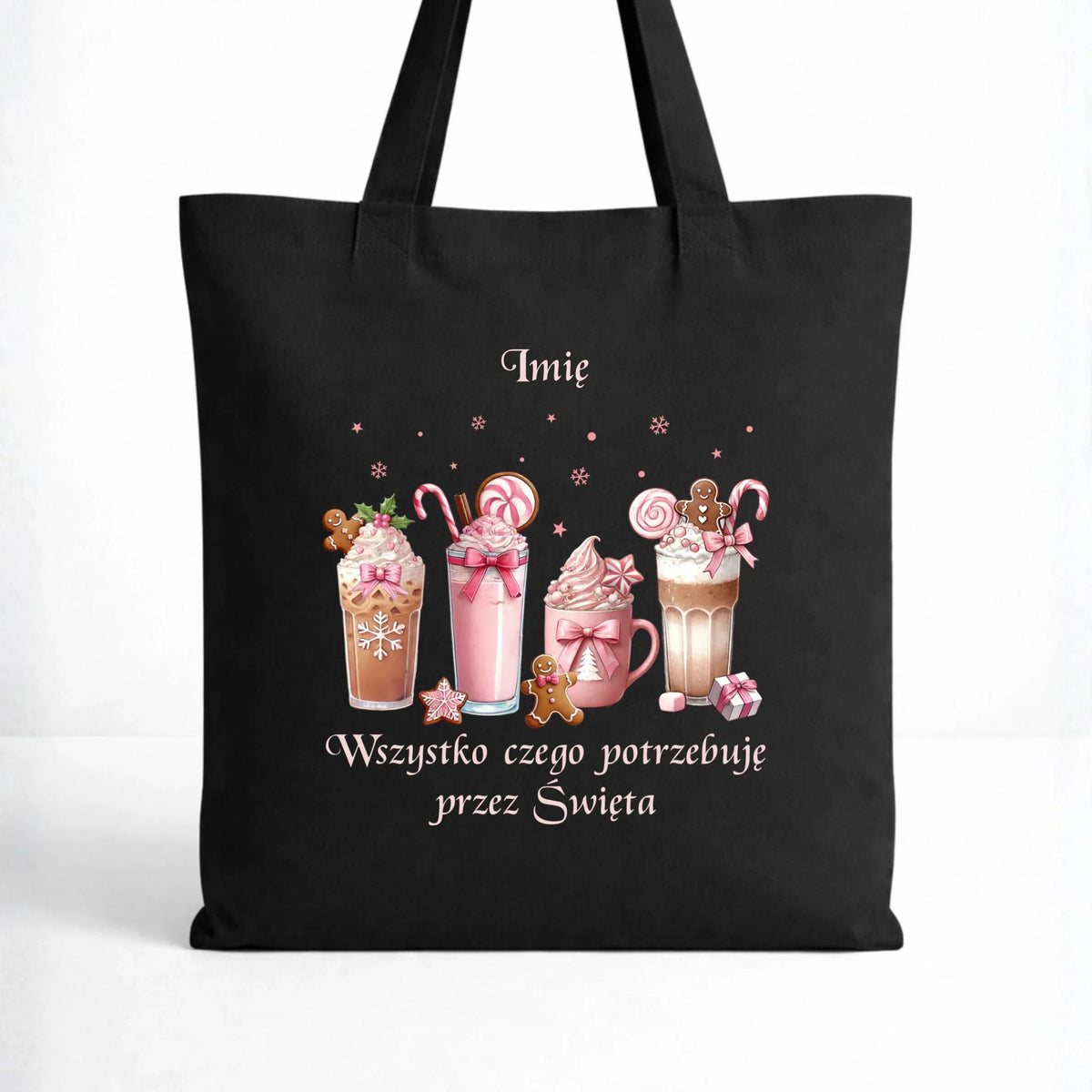 Torba świąteczna - Zimowa kawa Wszystko czego potrzebuję przez Święta - personalizowana BN46