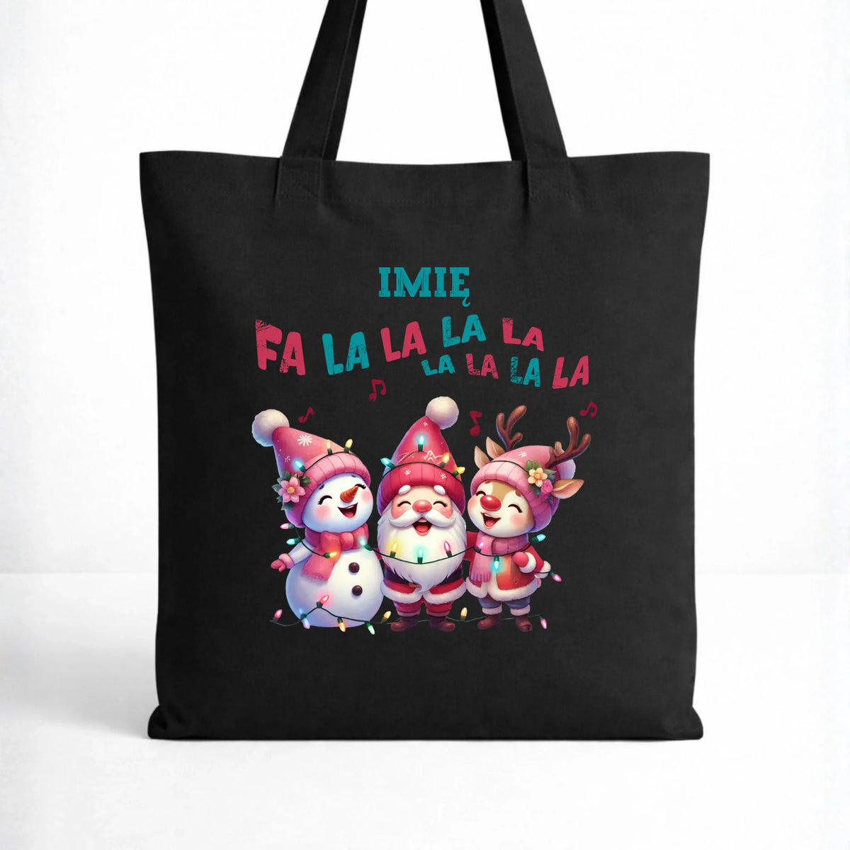 Torba świąteczna - Fa la la la - personalizowana BN51