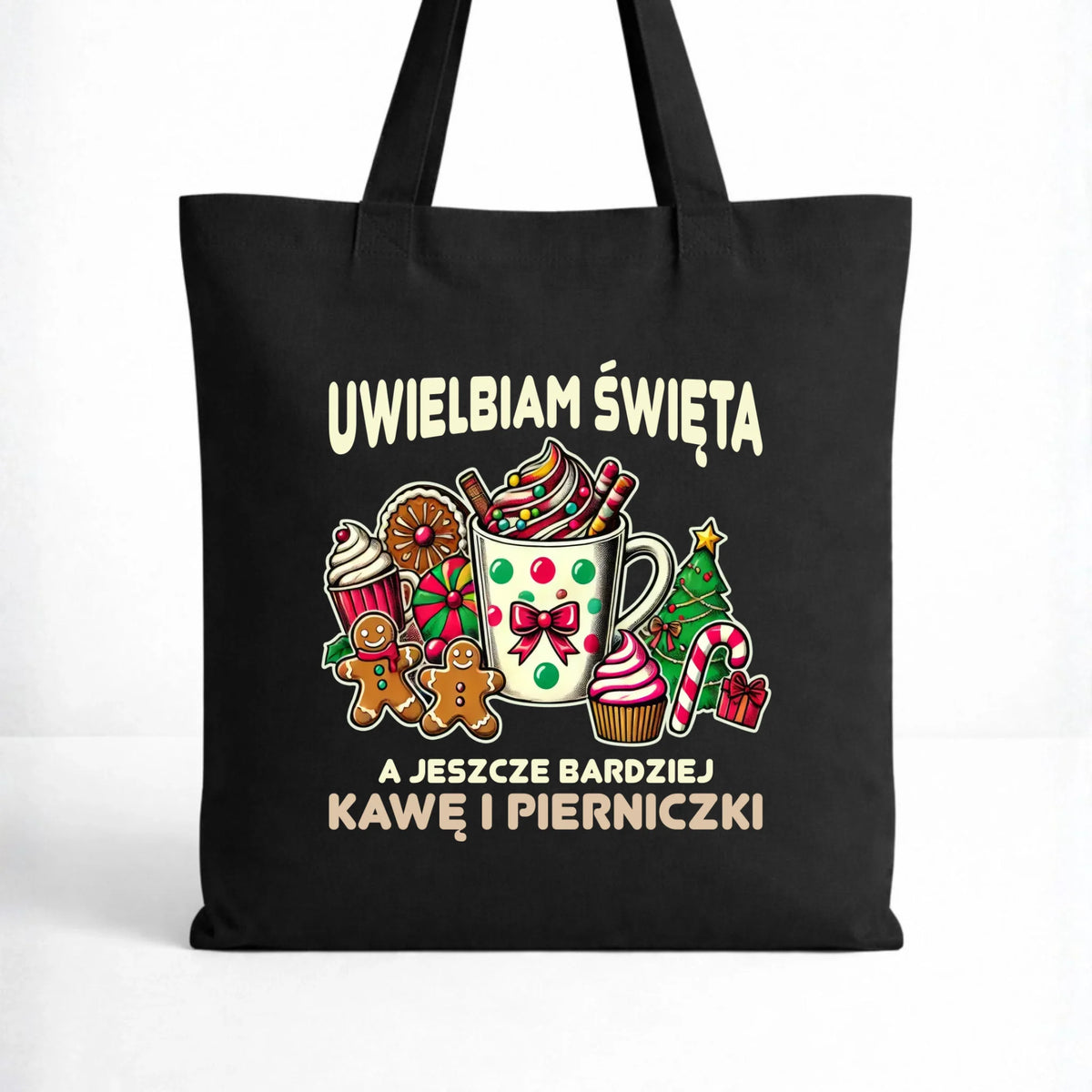 Torba świąteczna - Uwielbiam święta kawę i pierniczki BN47
