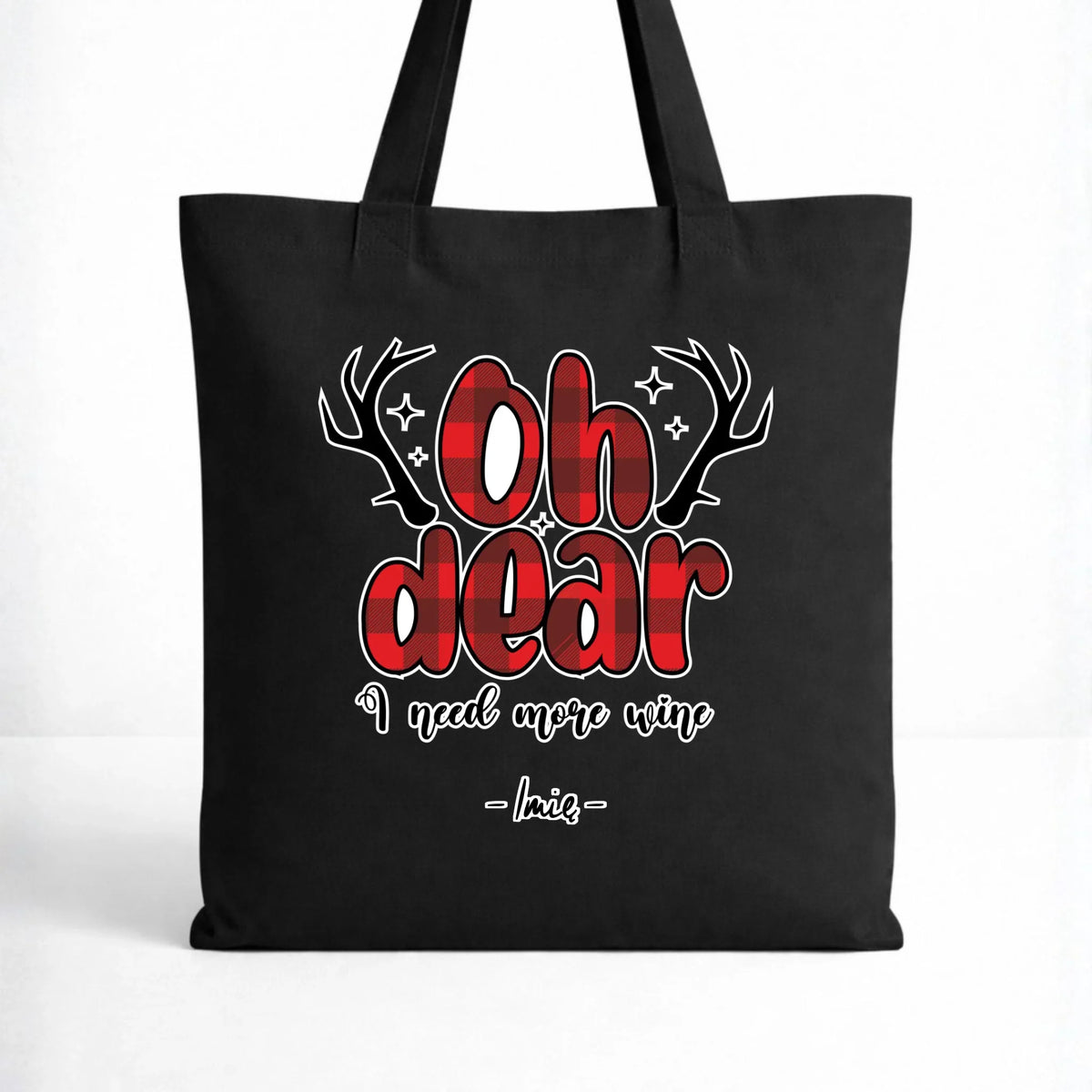 Torba świąteczna - Oh dear I need more wine - personalizowana BN63