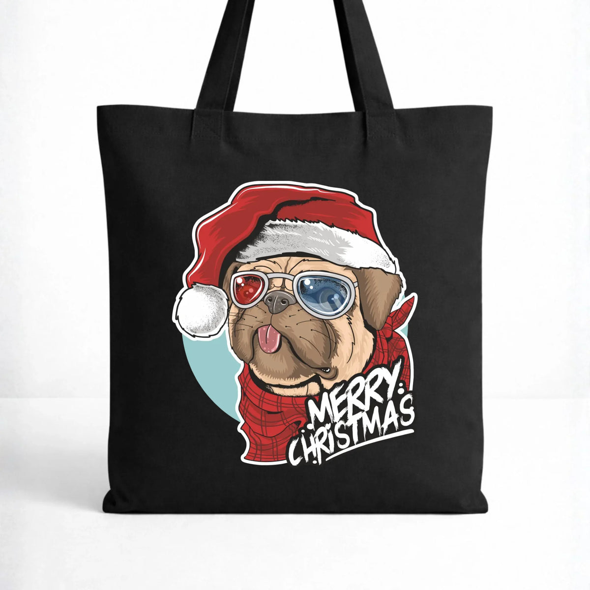 Torba świąteczna - Mops Merry Christmas BN62