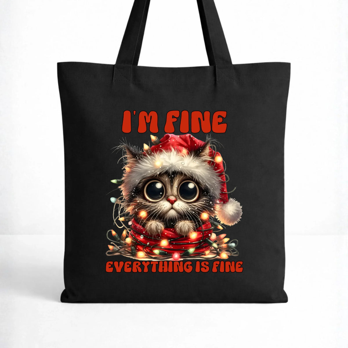 Torba świąteczna - Kotek I'm fine everything is fine BN67