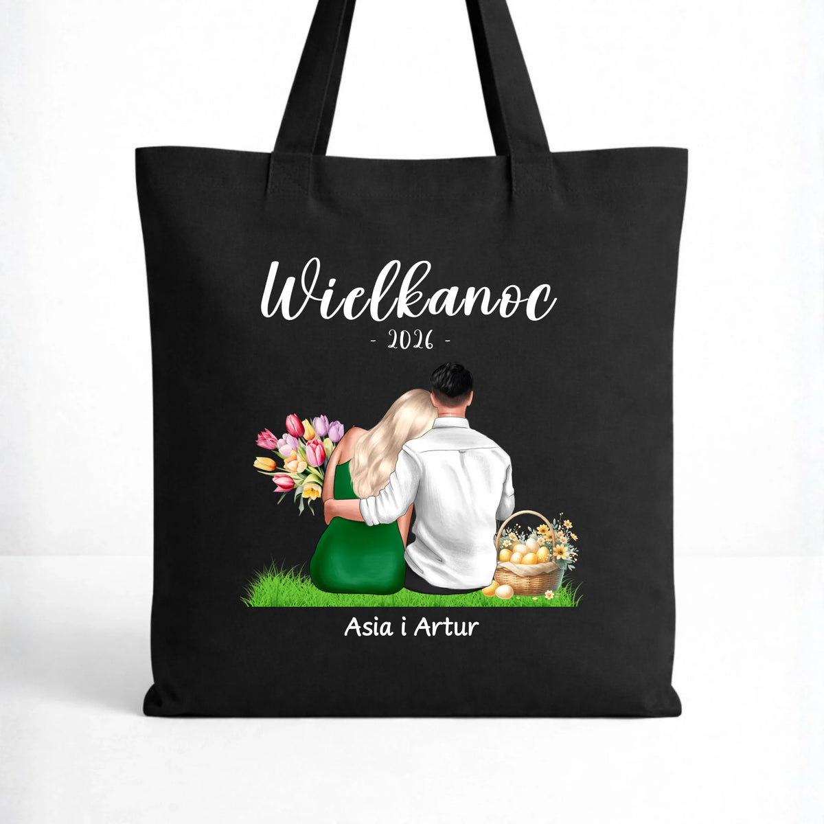 Torba na Wielkanoc dla par - personalizowana WN36