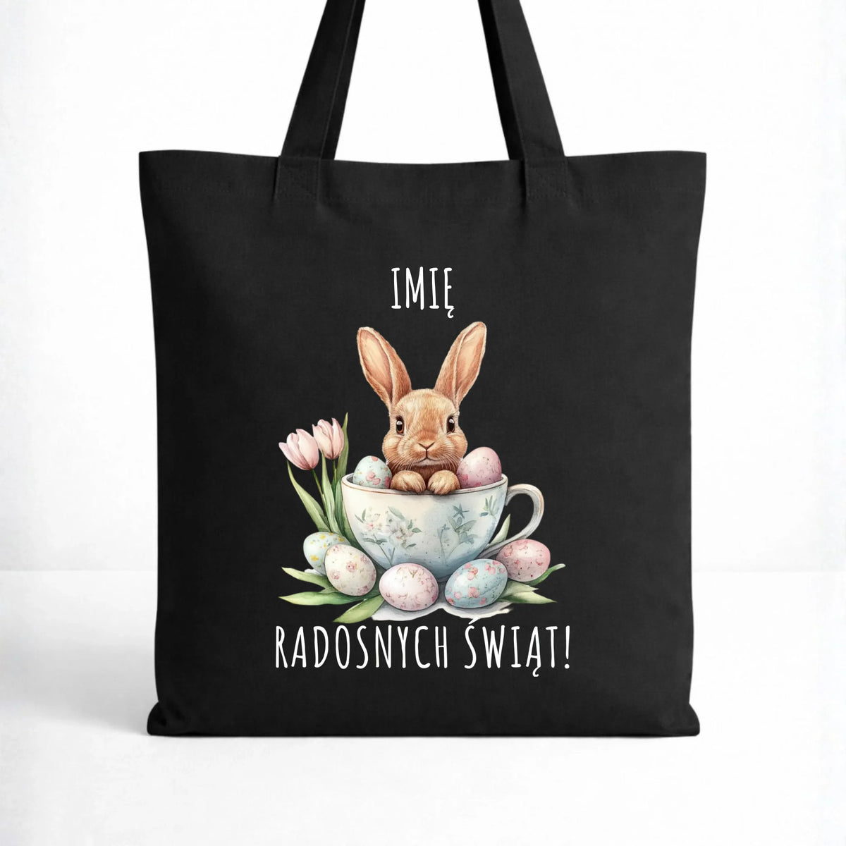 Torba na Wielkanoc - Zajączek radosnych świąt - personalizowana WN01