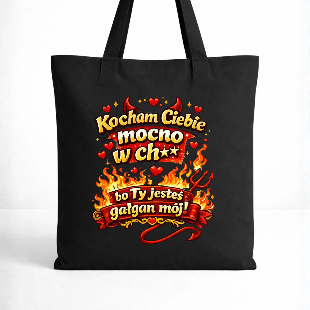 Torba dla par - Kocham Ciebie mocno w ch** bo Ty jesteś gałgan mój W82