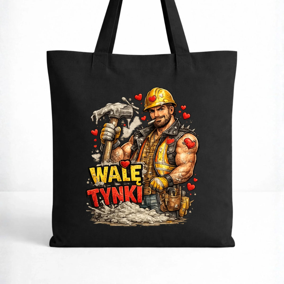 Torba na Walentynki - Budowlaniec Walę tynki W64
