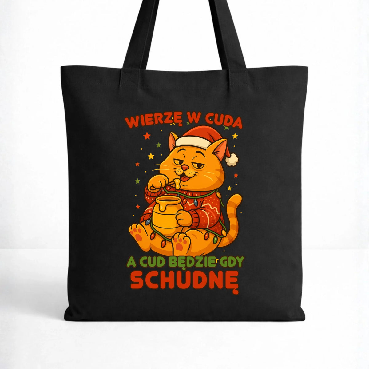 Torba świąteczna - Wierzę w cuda, a cud będzie gdy schudnę BN88