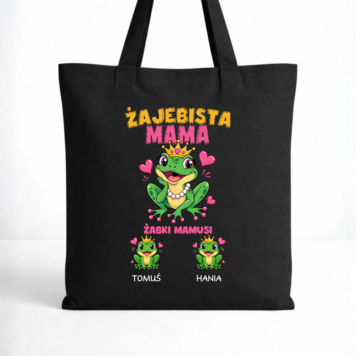 Torba dla mamy z imionami dzieci - Żabki Mamusi - personalizowana DM54