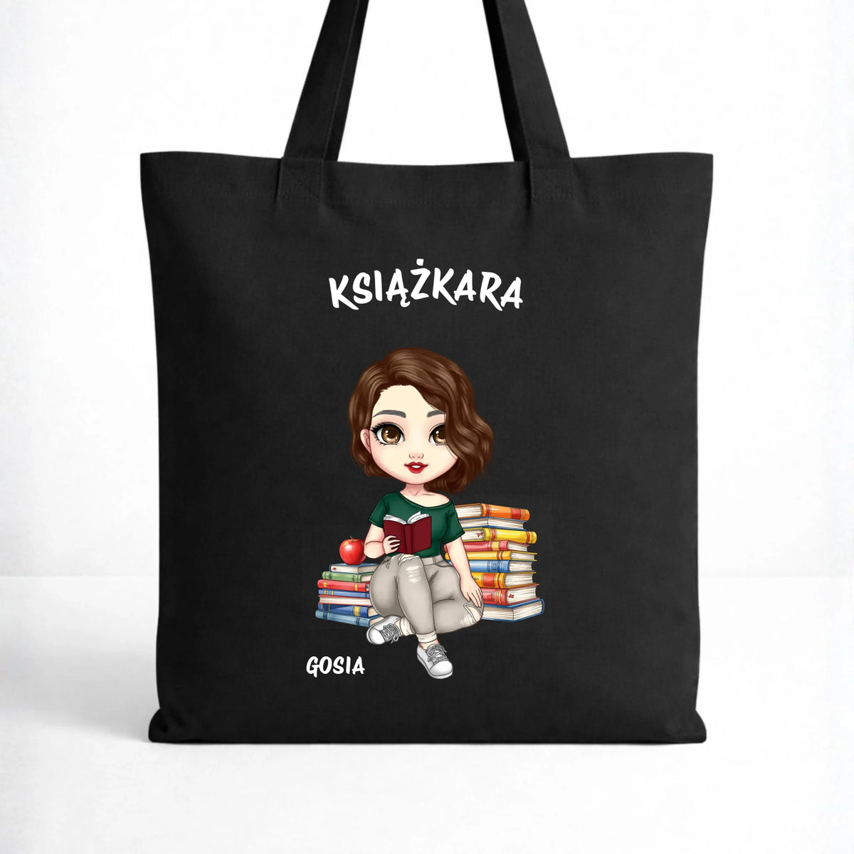 Torba - Książkara - Prezent dla miłośniczki czytania książek - personalizowana DZ03