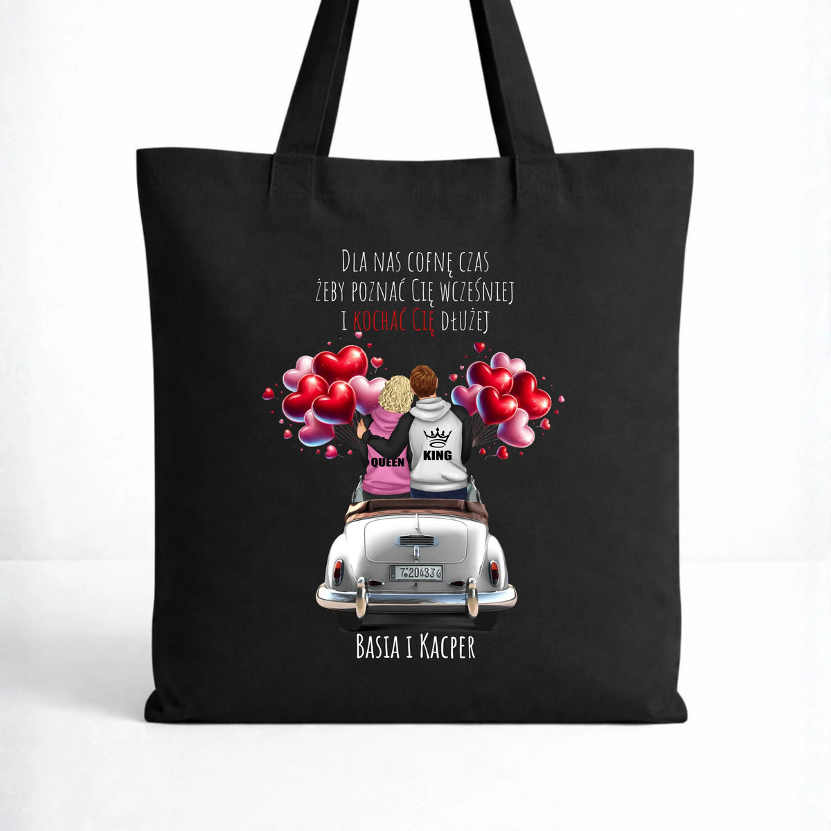 Torba dla par - Dla nas cofnę czas - personalizowana W08