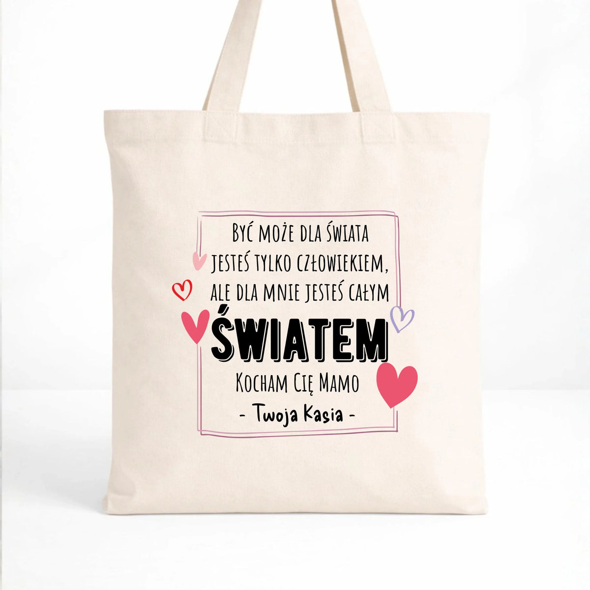 Torba dla mamy - Mamo jesteś całym Światem - personalizowana DM06