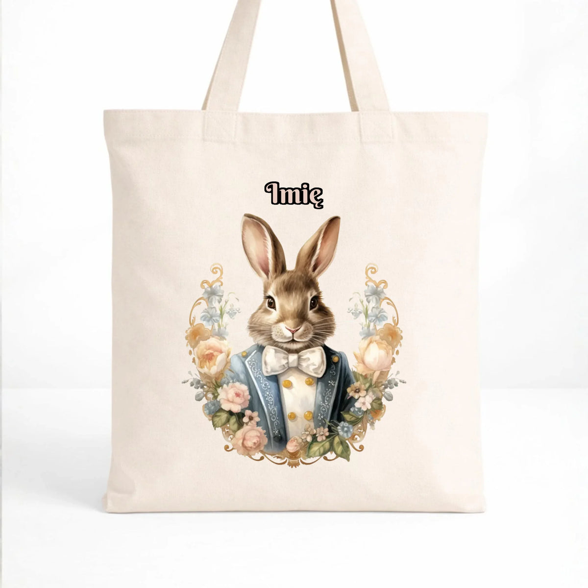 Torba na Wielkanoc - Elegancki Pan Zając - personalizowana WN06