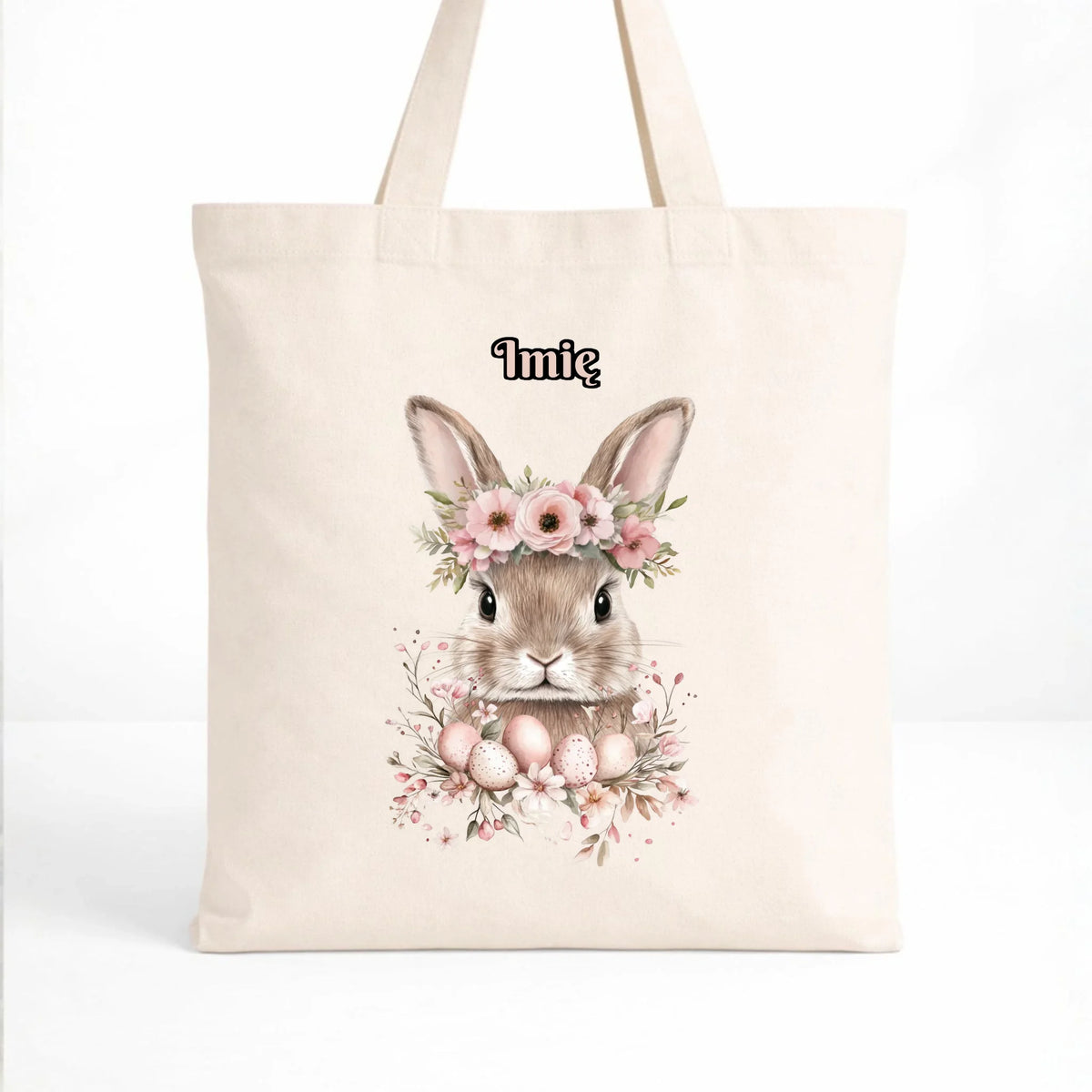 Torba na Wielkanoc - Zajączek Boho - personalizowana WN05