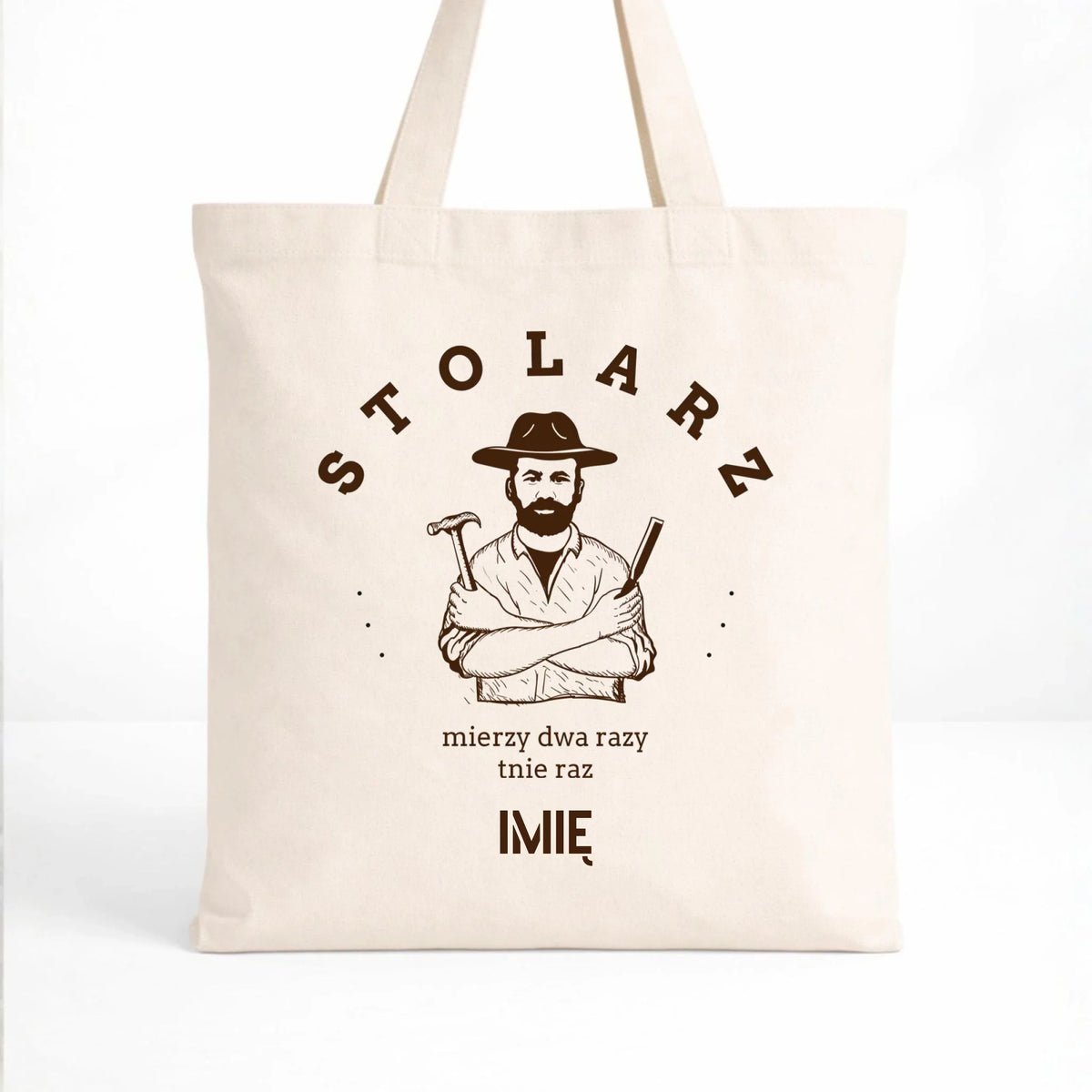 Torba dla stolarza - Mierzy dwa razy tnie raz - personalizowana ZS02