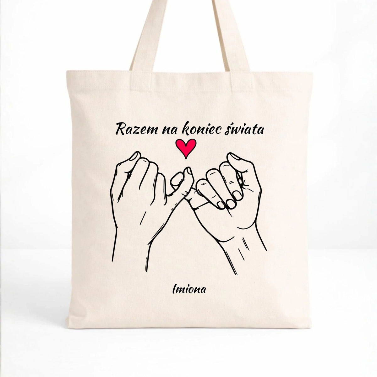 Torba dla par - Razem na koniec świata - personalizowana W60