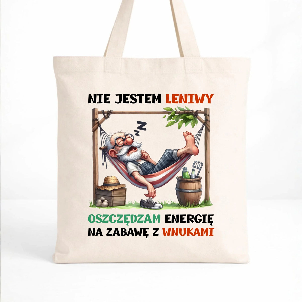 Torba dla dziadka - Nie jestem leniwy oszczędzam energię D39