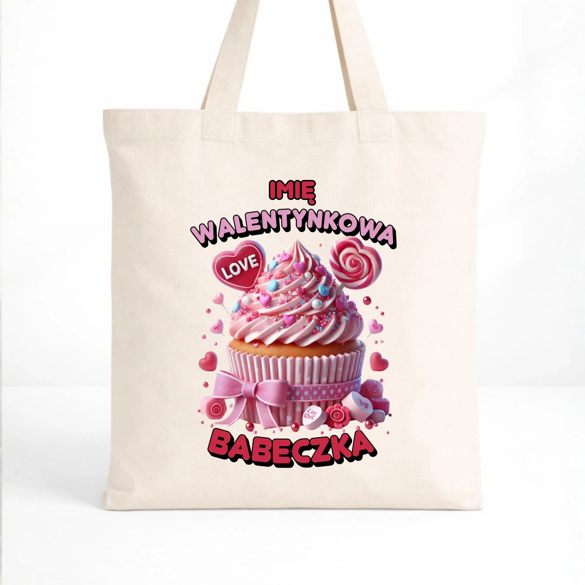 Torba na Walentynki - Walentynkowa Babeczka - personalizowana W21
