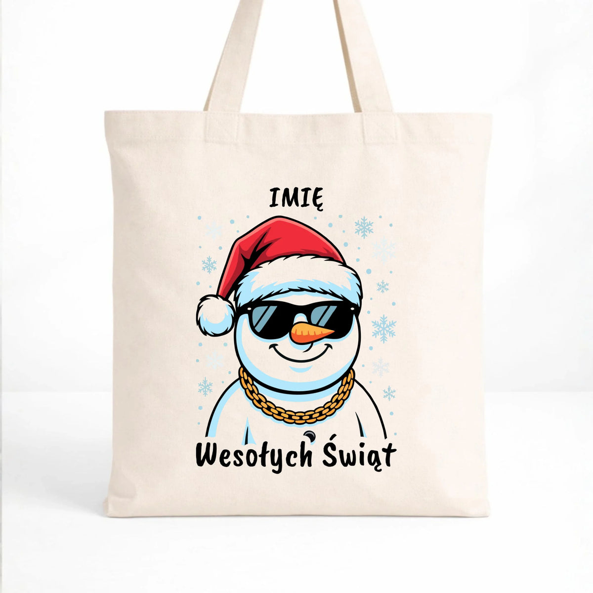 Torba świąteczna - Wesoły bałwan Wesołych Świąt - personalizowana BN82