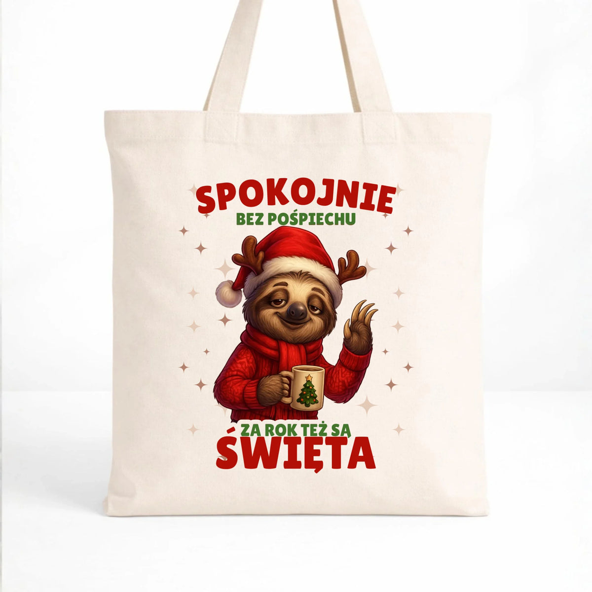 Torba świąteczna - Leniwiec Za rok też są święta BN92
