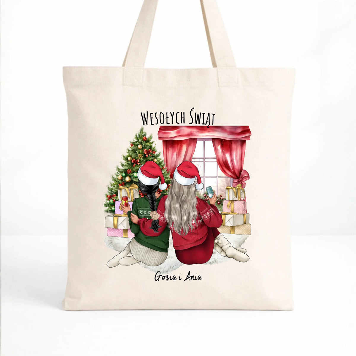 Torba świąteczna - prezent dla przyjaciółki - 2-4 przyjaciółek - personalizowana PR06