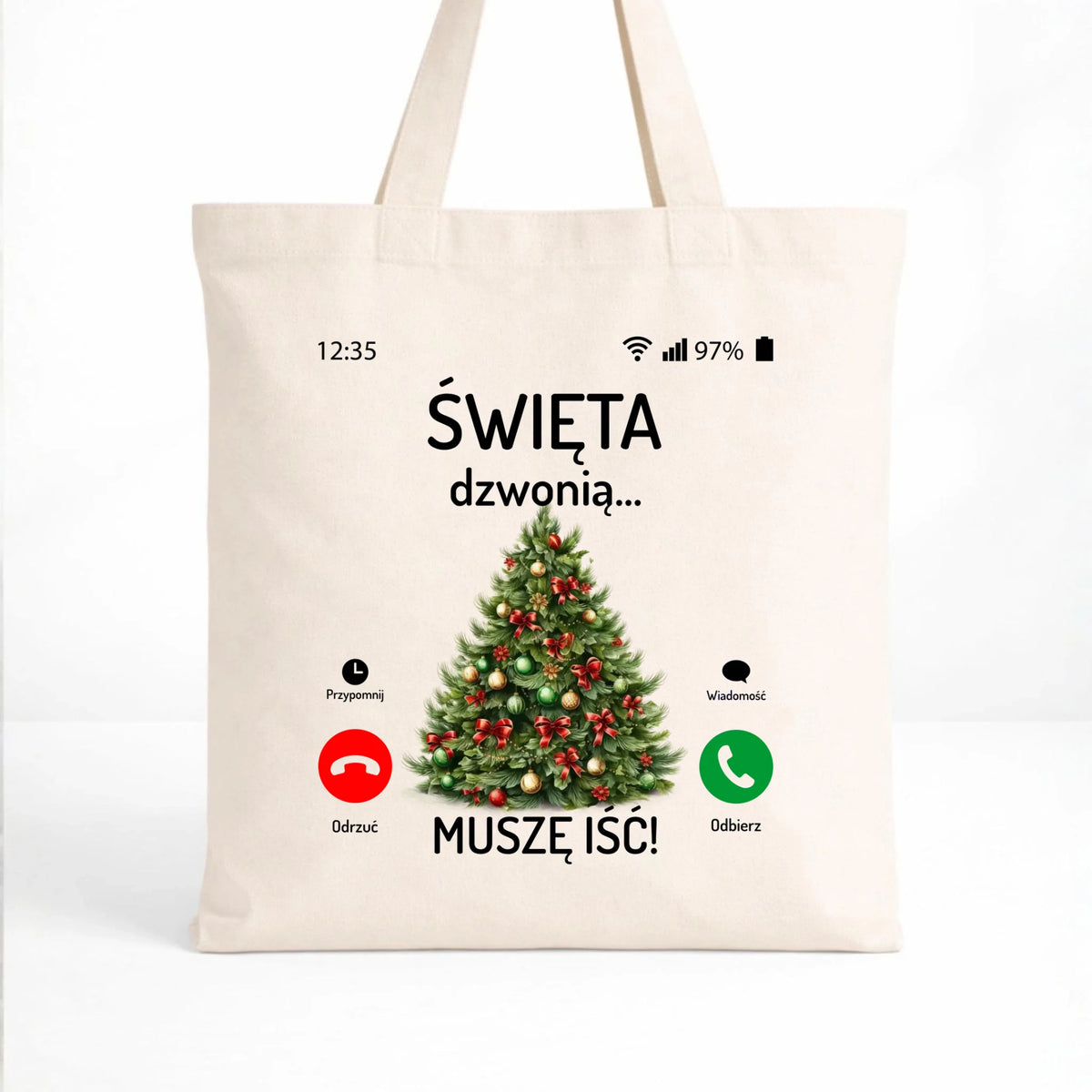 Torba świąteczna - Choinka Święta dzwonią muszę iść BN124