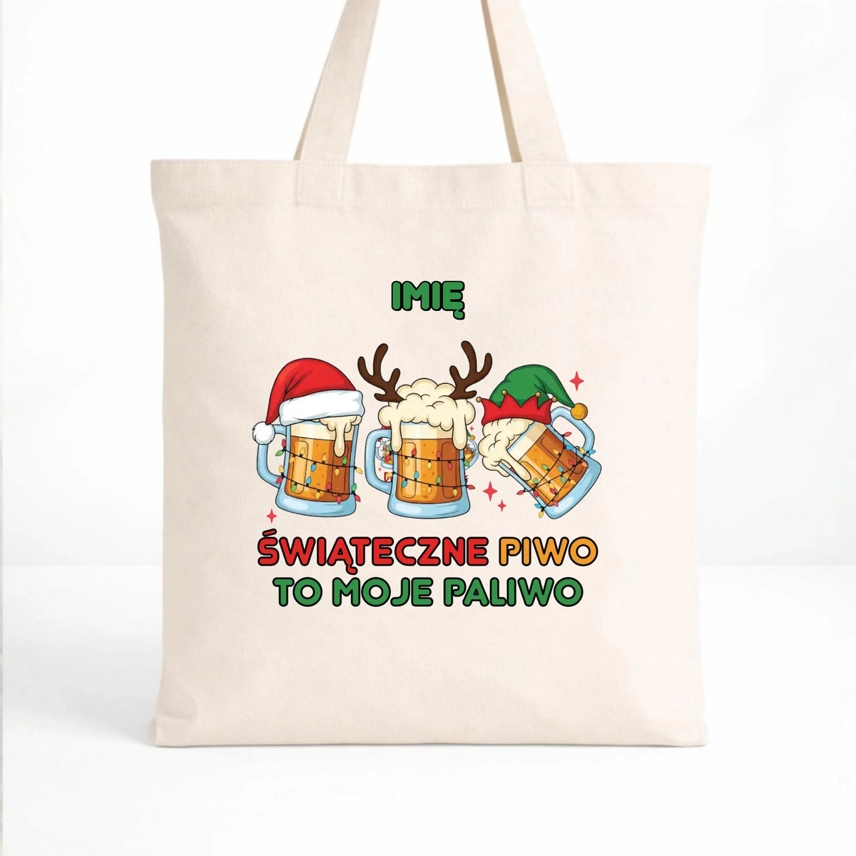 Torba świąteczna - Świąteczne piwo to moje paliwo - personalizowana BN119