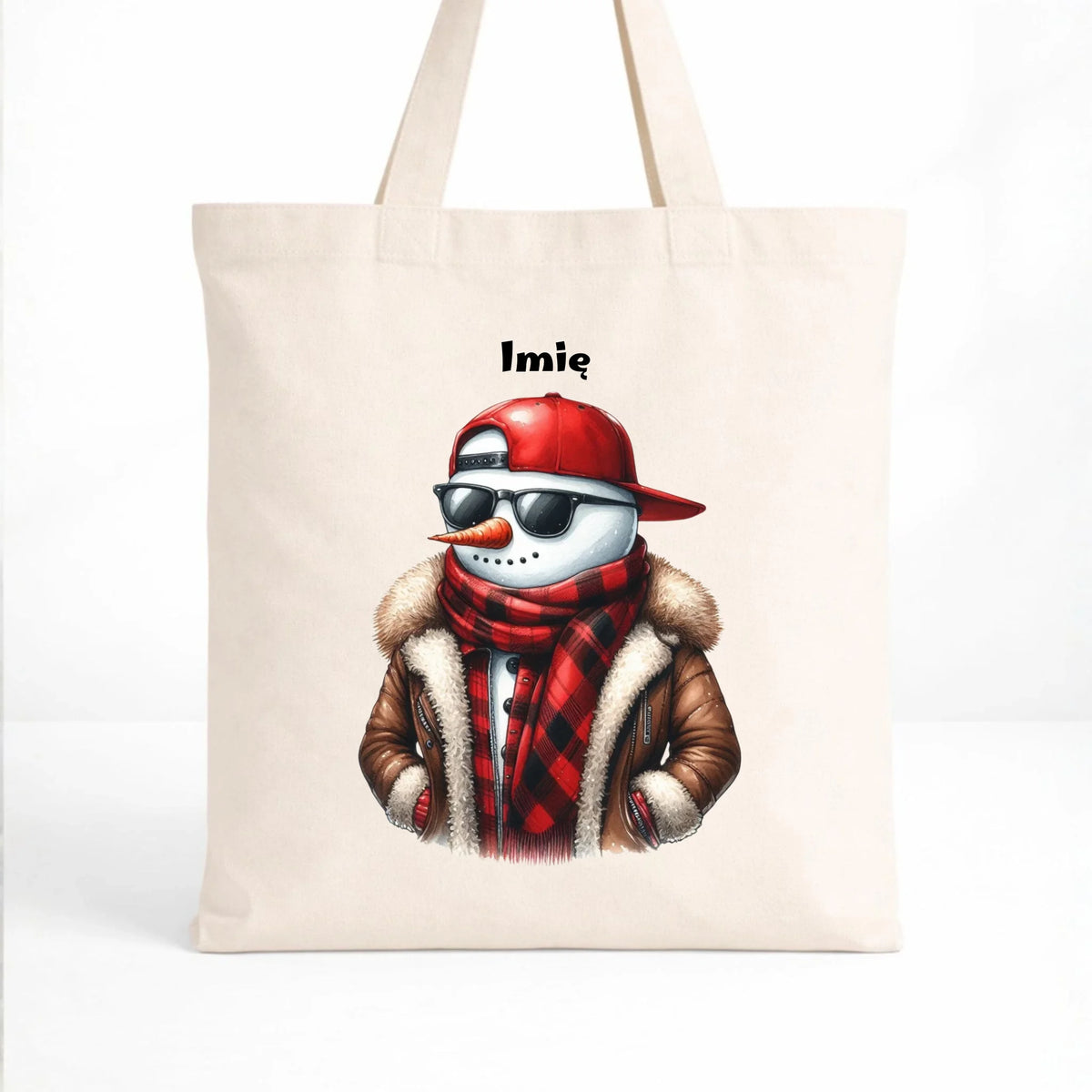 Torba świąteczna - Stylowy bałwan - personalizowana BN129